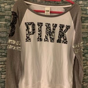 Victoria’s Secret PINK Sequined long sleeved shirt